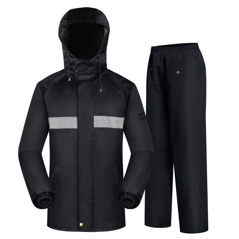 Safety Rain Coat Oxford Rain Jacket Workwear Waterproof Reflective Suit Raincoat For Outdoor Rainy Season Cycling