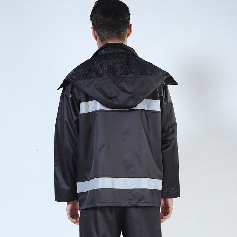 Safety Rain Coat Oxford Rain Jacket Workwear Waterproof Reflective Suit Raincoat For Outdoor Rainy Season Cycling