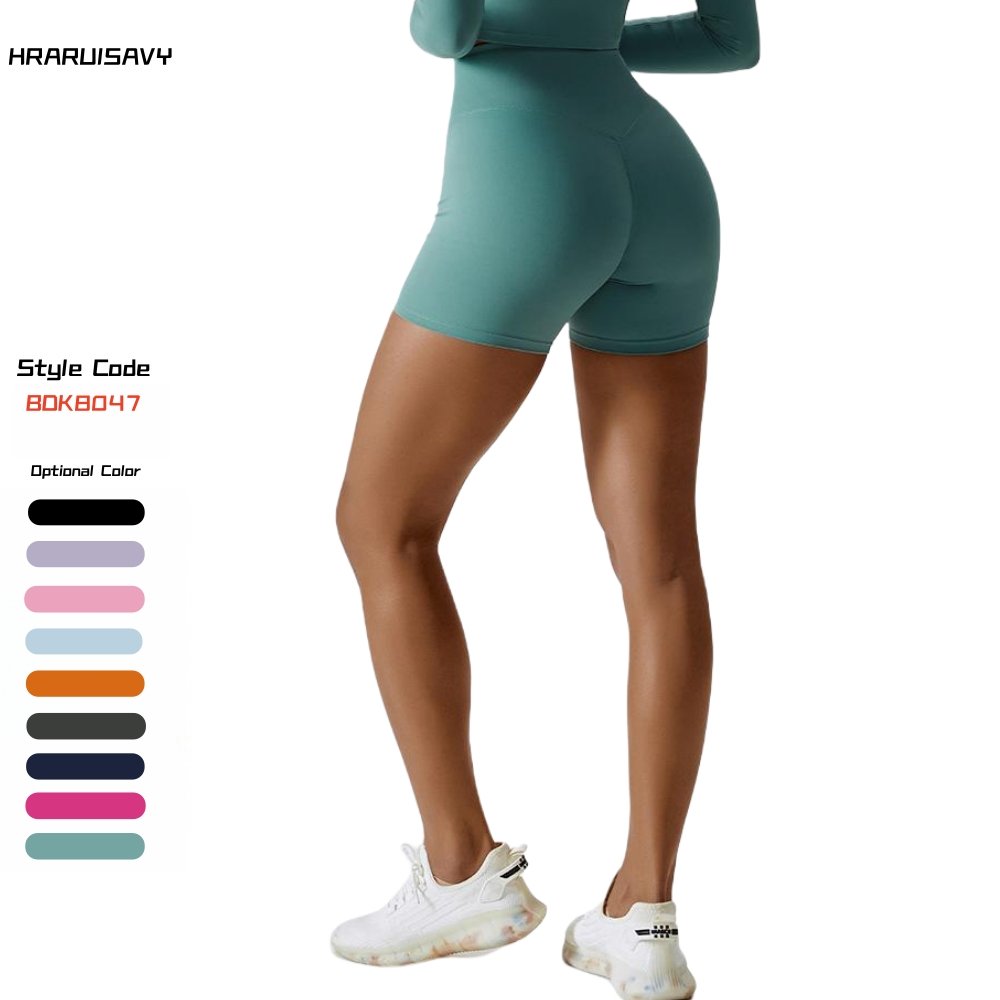 Hot Sale High Quality Sportswear Scrunch Butt High Waist Sports Fitness Yoga Biker Shorts For Women Gym Wear
