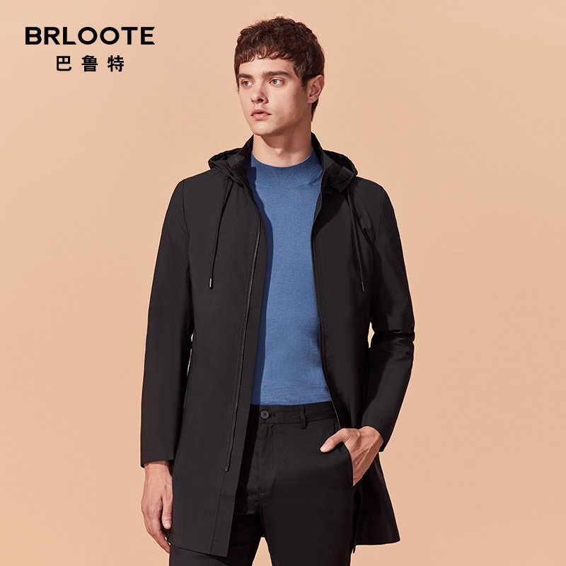 Men's Lightweight Waterproof Hooded Rain Coat Outdoor Raincoat Shell Jacket for Hiking and Travel Plus Size