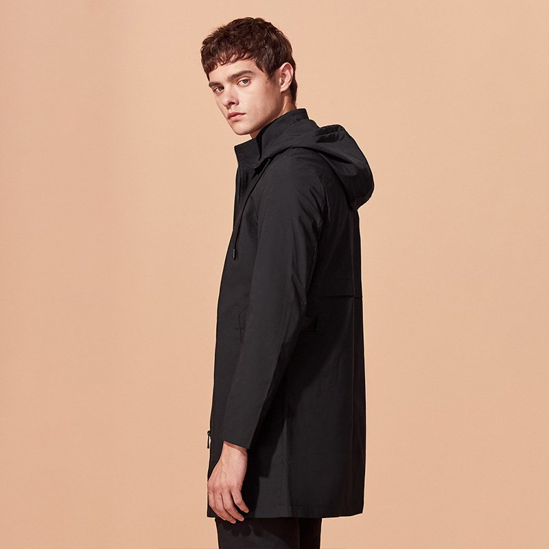 Men's Lightweight Waterproof Hooded Rain Coat Outdoor Raincoat Shell Jacket for Hiking and Travel Plus Size