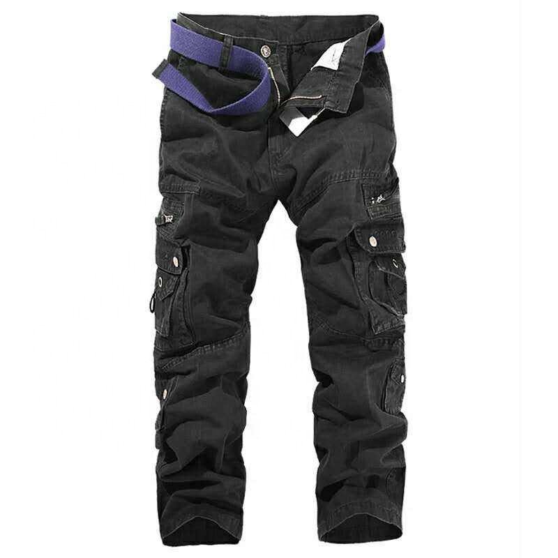 Cargo Pant Men Outwear Multi Pocket Straight Slacks Trousers Zipper Pocket Men cargo pants casual street joggers