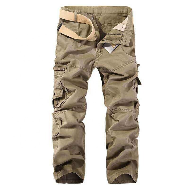 Cargo Pant Men Outwear Multi Pocket Straight Slacks Trousers Zipper Pocket Men cargo pants casual street joggers