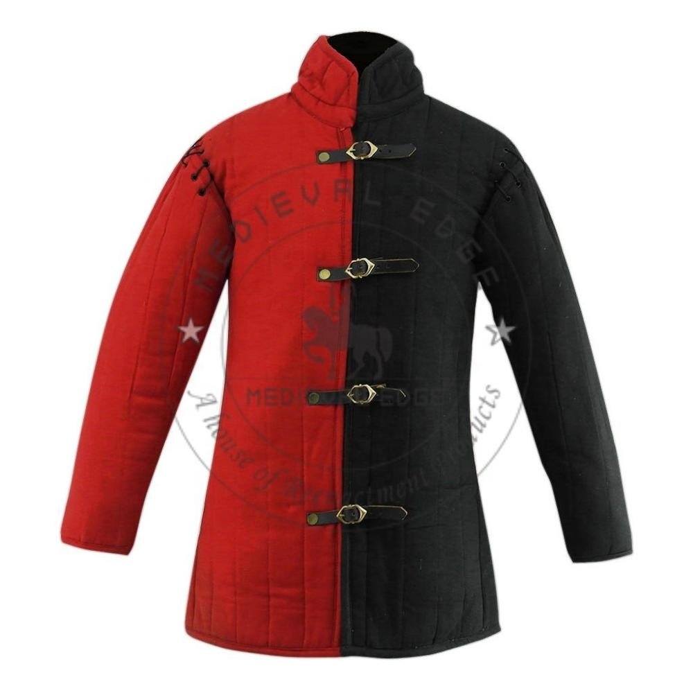 Men Gambeson Quilted Padded Armor Medieval Renaissance Knight LARP Dress Historical Clothing Halloween Indian Largest Factory