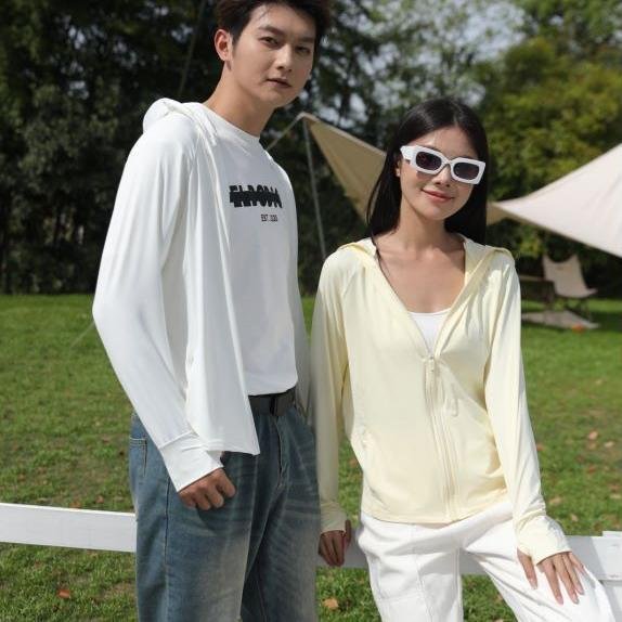 Unisex Adult Hiking Sun Protection Clothing Hooded Cooling Shirt Hiking Sun Shading Men's and Women's Jackets