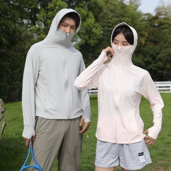 Unisex Adult Hiking Sun Protection Clothing Hooded Cooling Shirt Hiking Sun Shading Men's and Women's Jackets