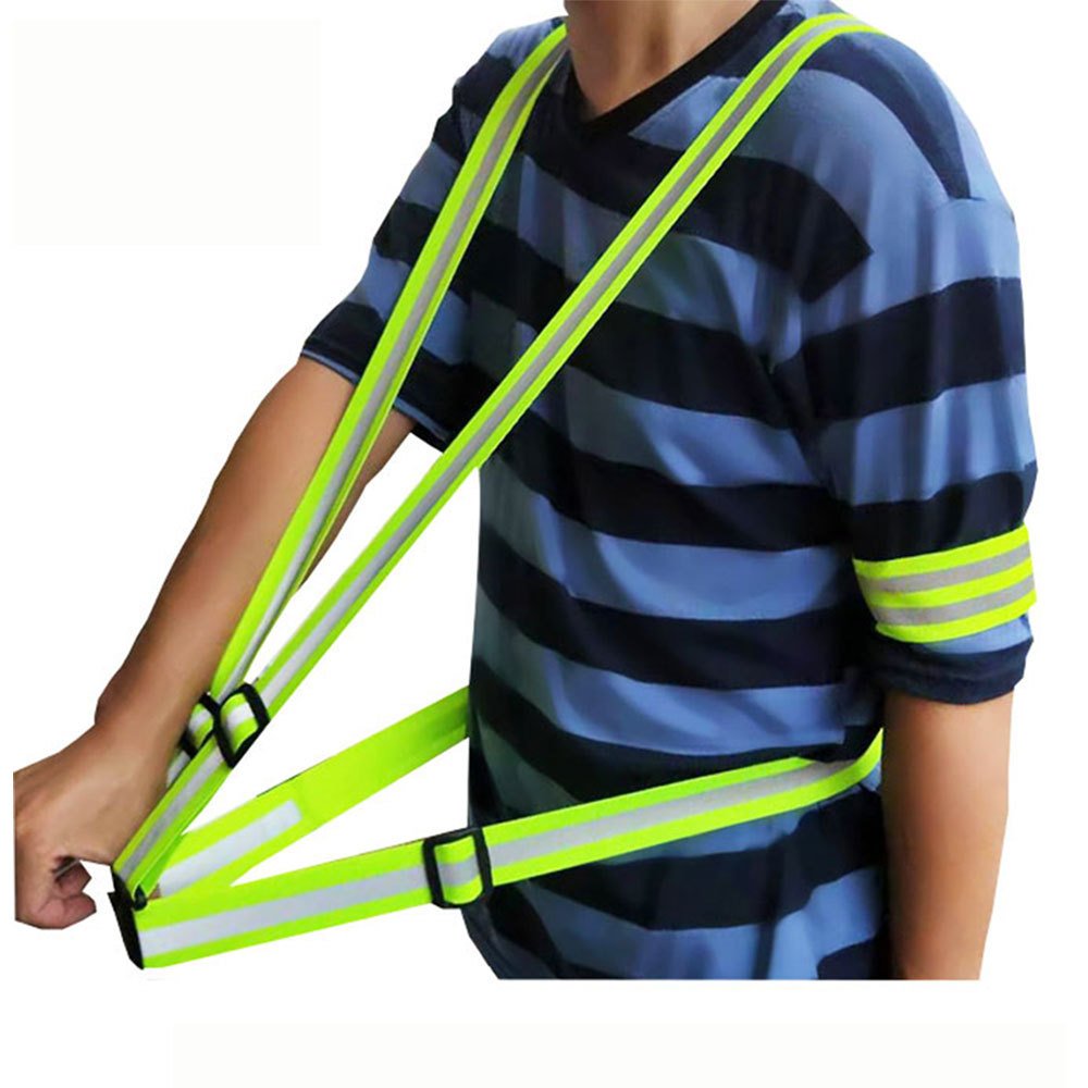 Reflective Vest Running Gear High Visibility Adjustable Safety Night Cycling Hiking Jogging Walking traffic clothing suspenders