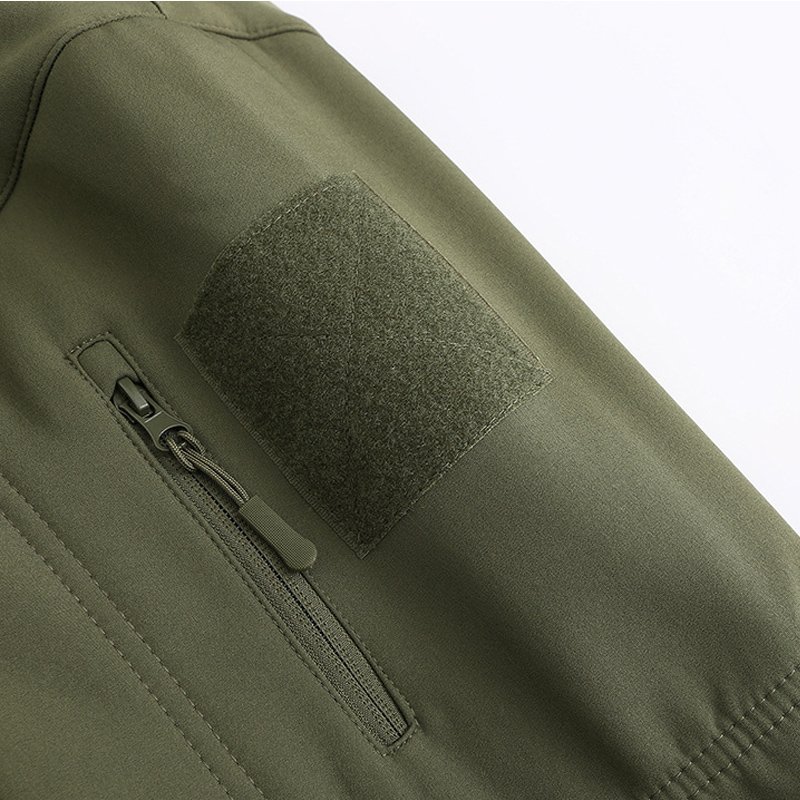 Waterproof Outdoor Hiking Clothing Man Tactical Jackets Softshell Hooded Polar Fleece Winter Waterproof Zip Customized Gray