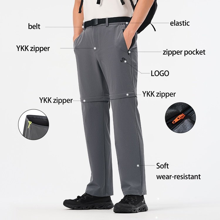 Pelliot waterproof trousers men spring and summer outdoor breathable sports pants detachable pants