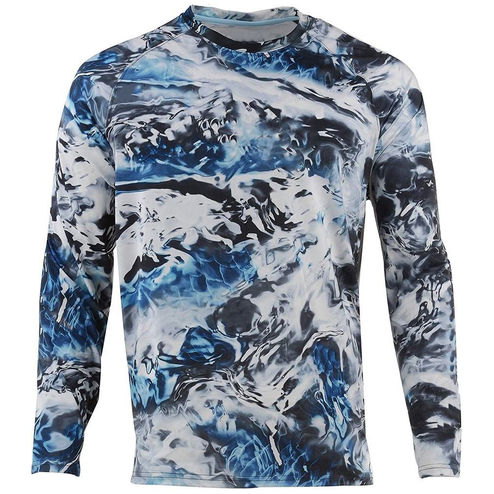 Men's Breathable Pique Fabric T-Shirt Round Neck Tactical Camo Quick Dry Hiking Hunting Training T-Shirts