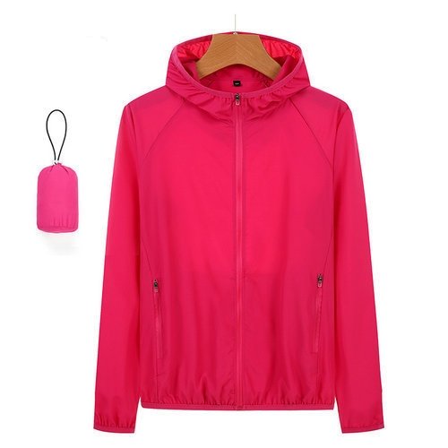 Custom Summer Fishing Hiking Breathable Sun Protection Clothing Zip Up Hood UV Jacket