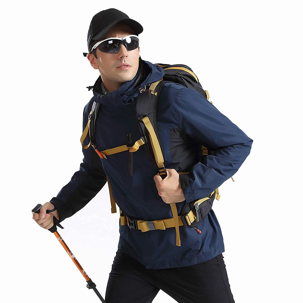 Wholesale Price Hiking Waterproof Jackets with Multi Pockets Zipper Up Plus Size Hooded Rainy Jackets For Adults