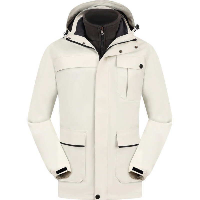 Sanhe-Parker Customizable Stormtrooper Jackets for Unisex Windproof Waterproof Outdoor Mountaineering Removable Fleece Groups