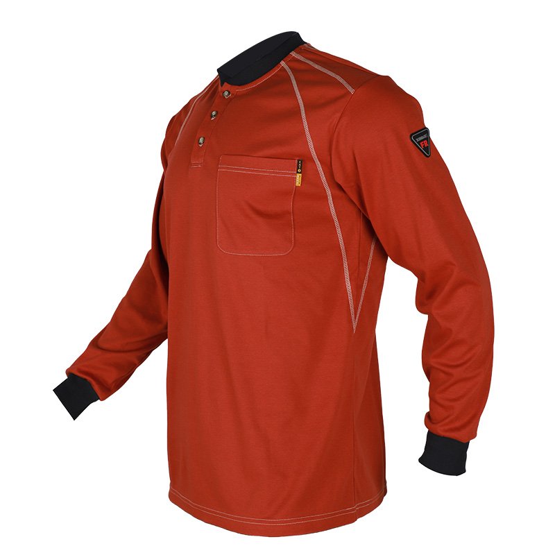 Wholesale FR Customized Safety Fireproof Protective Work Flame Resistant Clothing PPE Fire Retardant FR KNIT T Shirt For Men