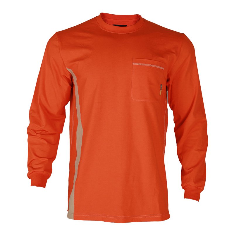 Wholesale FR Customized Safety Fireproof Protective Work Flame Resistant Clothing PPE Fire Retardant FR KNIT T Shirt For Men