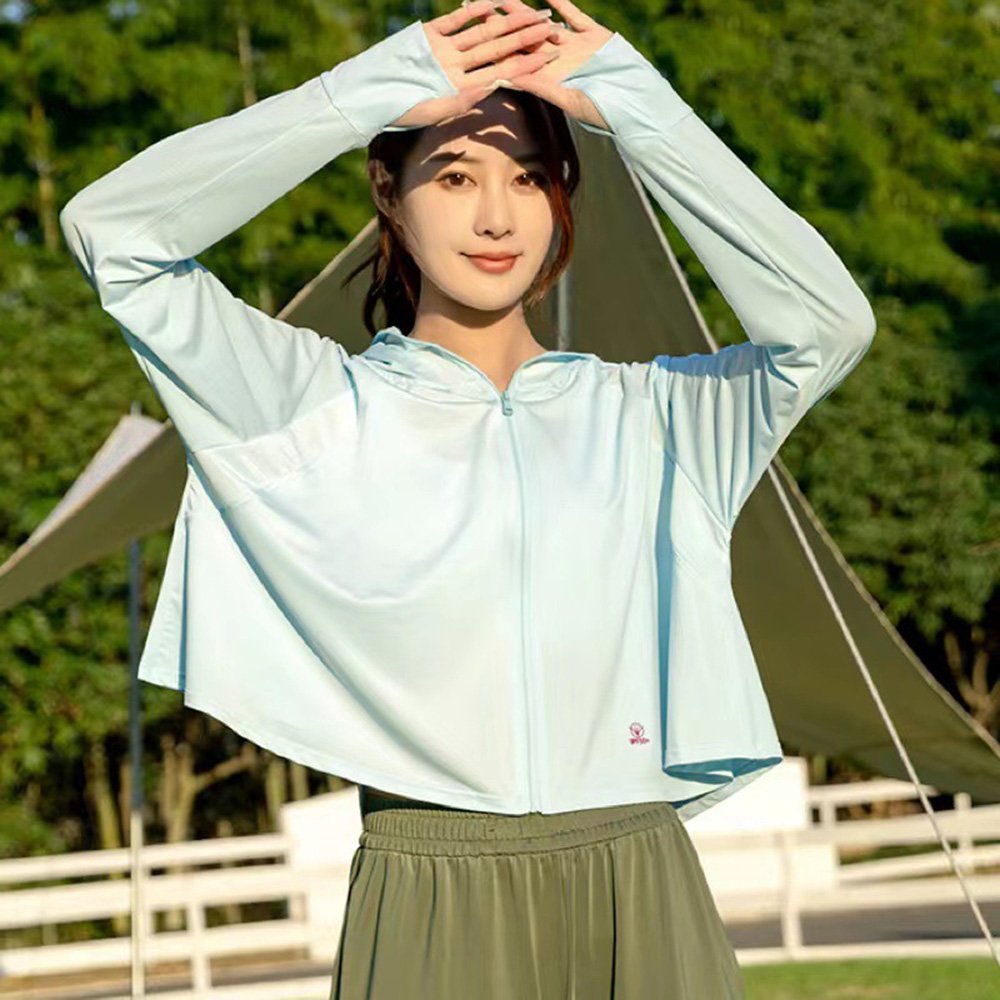 UPF50 Womens summer UV Protection clothing Sun Shield Long Sleeve Hiking Outdoor Bike Fishing Shirt Rash Guard
