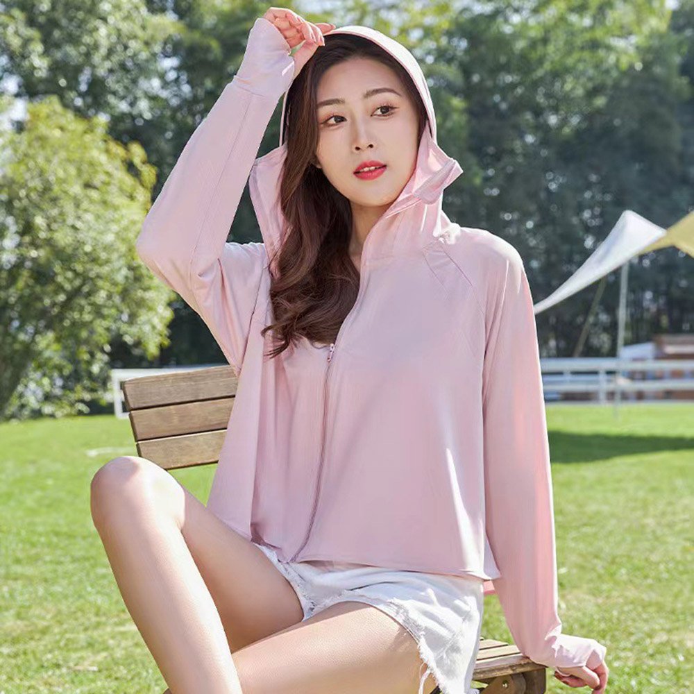 UPF50 Womens summer UV Protection clothing Sun Shield Long Sleeve Hiking Outdoor Bike Fishing Shirt Rash Guard
