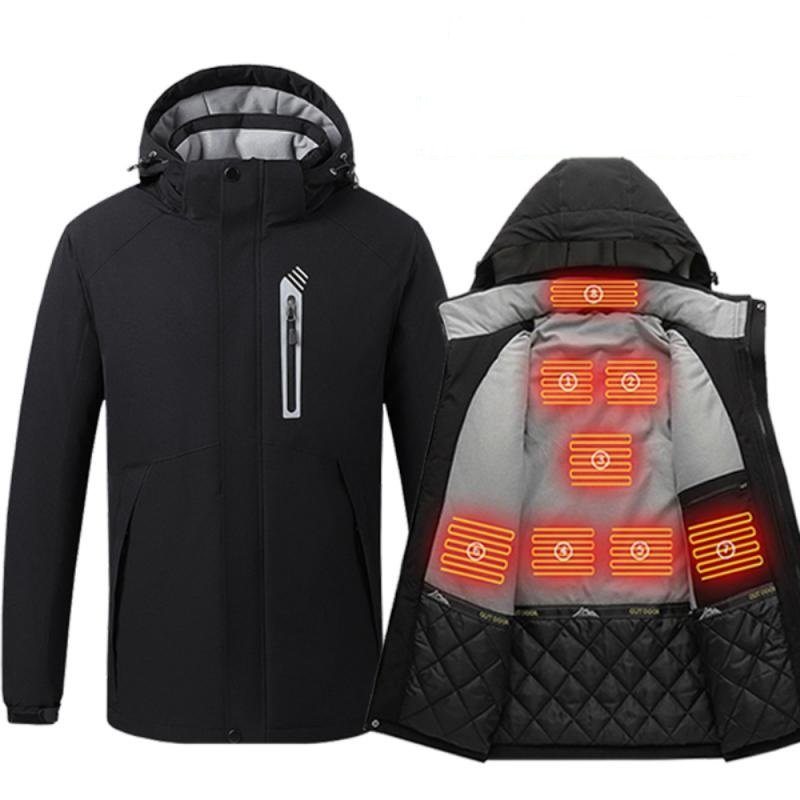 Winter Unisex Plus Size Lightweight Electric Clothing Intelligent Keep Thermal Hoodie Coat Heated Jacket For Outdoors