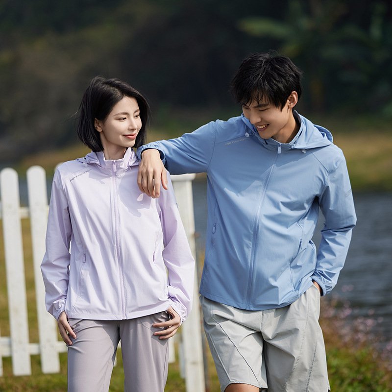 Summer Couple Ice Silk Sunscreen Top Stretch Jacket UPF50+ Women's UV Sun Protection Hoodie Clothing Sports Jacket Custom LOGO