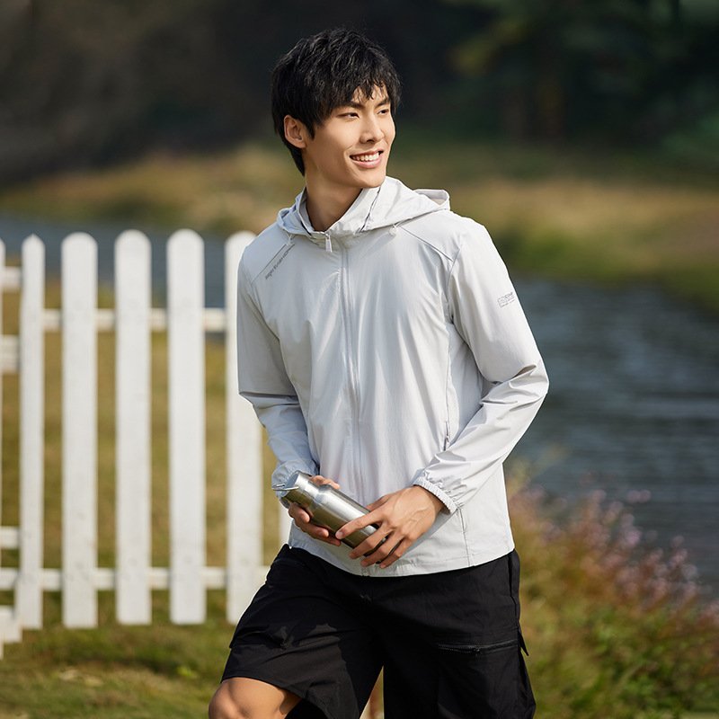 Summer Couple Ice Silk Sunscreen Top Stretch Jacket UPF50+ Women's UV Sun Protection Hoodie Clothing Sports Jacket Custom LOGO