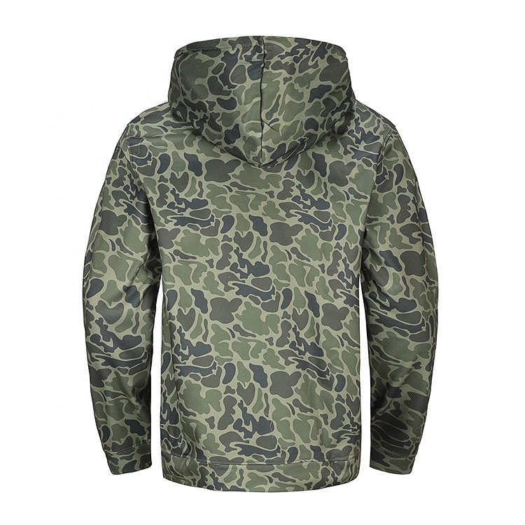 Hot Selling Custom Men's Camo Pattern Warm Fleece Hoodie For Fall And Winter