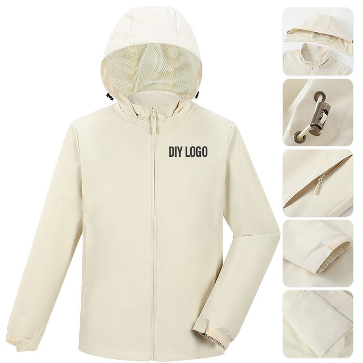 Soft Shell Men Waterproof Lightweight Hooded Windbreaker Jacket Fishing Hiking Breathable Windbreaker Tracksuit