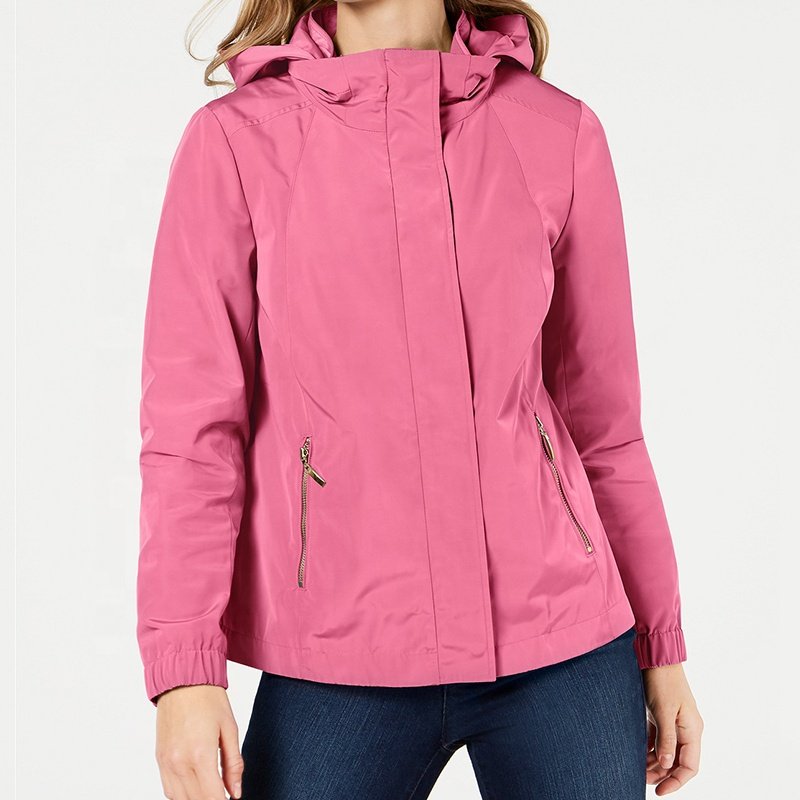 Women's Jacket Soft Shell Sports Wholesale Supplier Lightweight 100% Polyester Women's Clothing Woven Short Thin Varsity Jacket