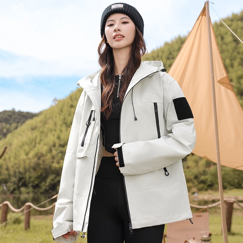 Outdoor Waterproof And Windproof Spring And Autumn Shell Jacket For Hiking And Camping