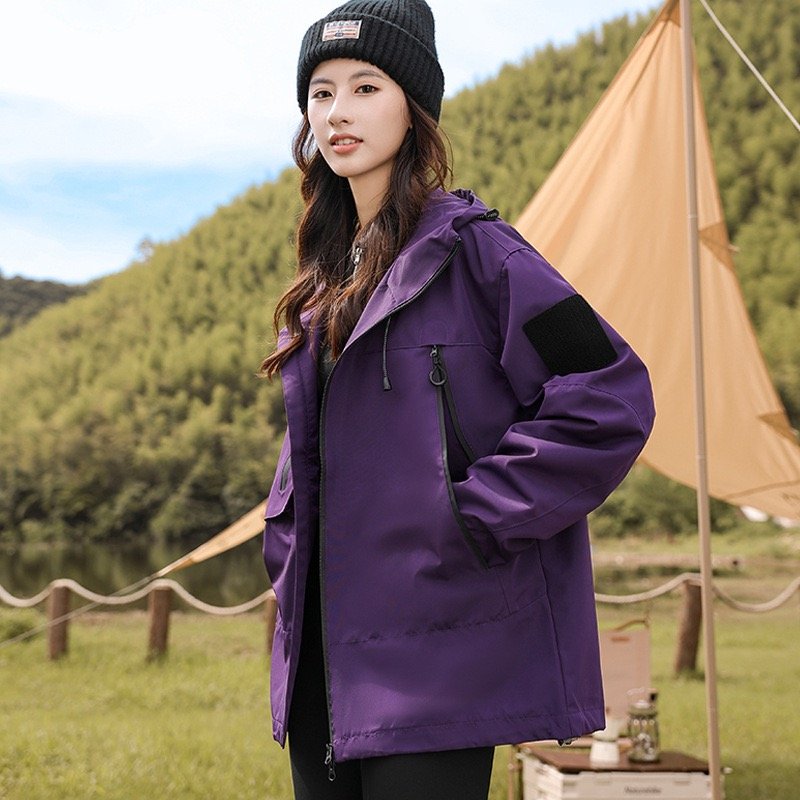 Outdoor Waterproof And Windproof Spring And Autumn Shell Jacket For Hiking And Camping