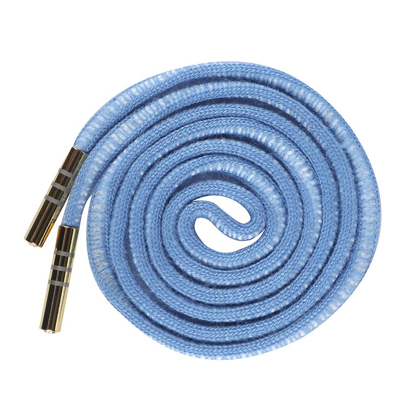 Cost Effective Two Tone Round Shoe Laces Personalized Hiking Boot Laces Blue Two Tone Shoelaces