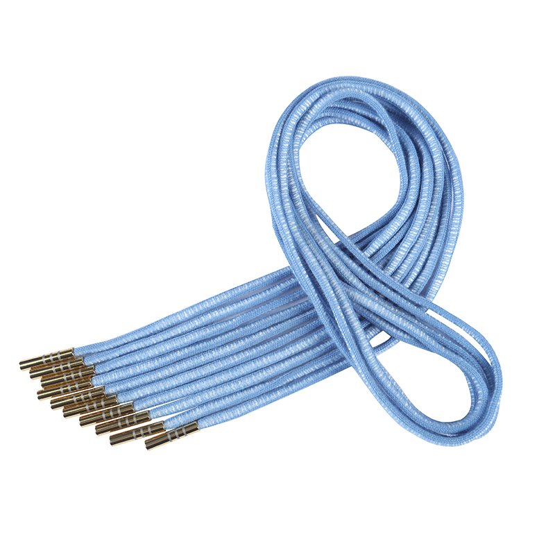 Cost Effective Two Tone Round Shoe Laces Personalized Hiking Boot Laces Blue Two Tone Shoelaces