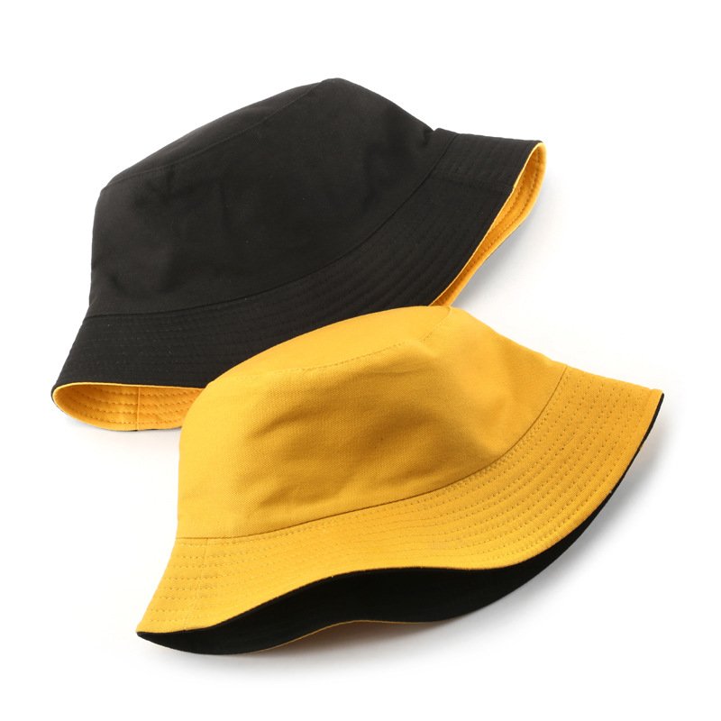Spring and summer letter embroidery fisherman hat men and women brand leisure sunshade reversible bucket hat