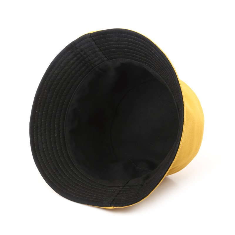 Spring and summer letter embroidery fisherman hat men and women brand leisure sunshade reversible bucket hat