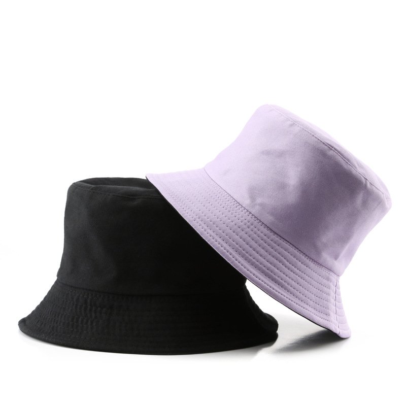 Spring and summer letter embroidery fisherman hat men and women brand leisure sunshade reversible bucket hat