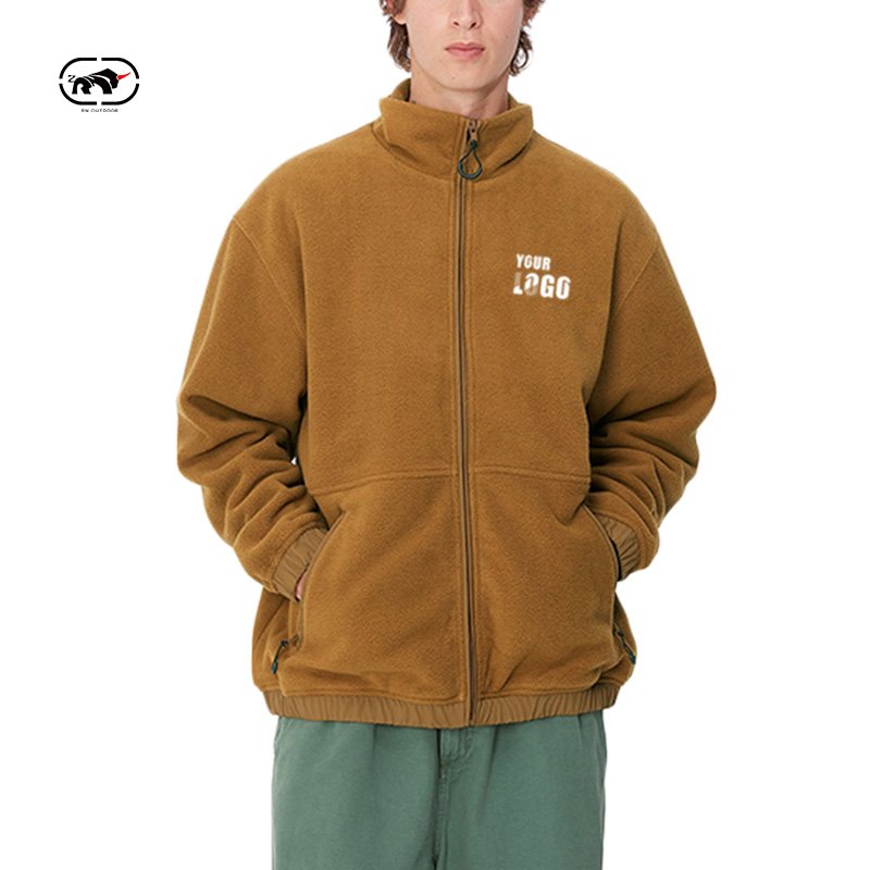 OEM Manufacturer Custom Fleece Jacket Zip Up Winter Warm Polar Fleece Sherpa Jacket for Men