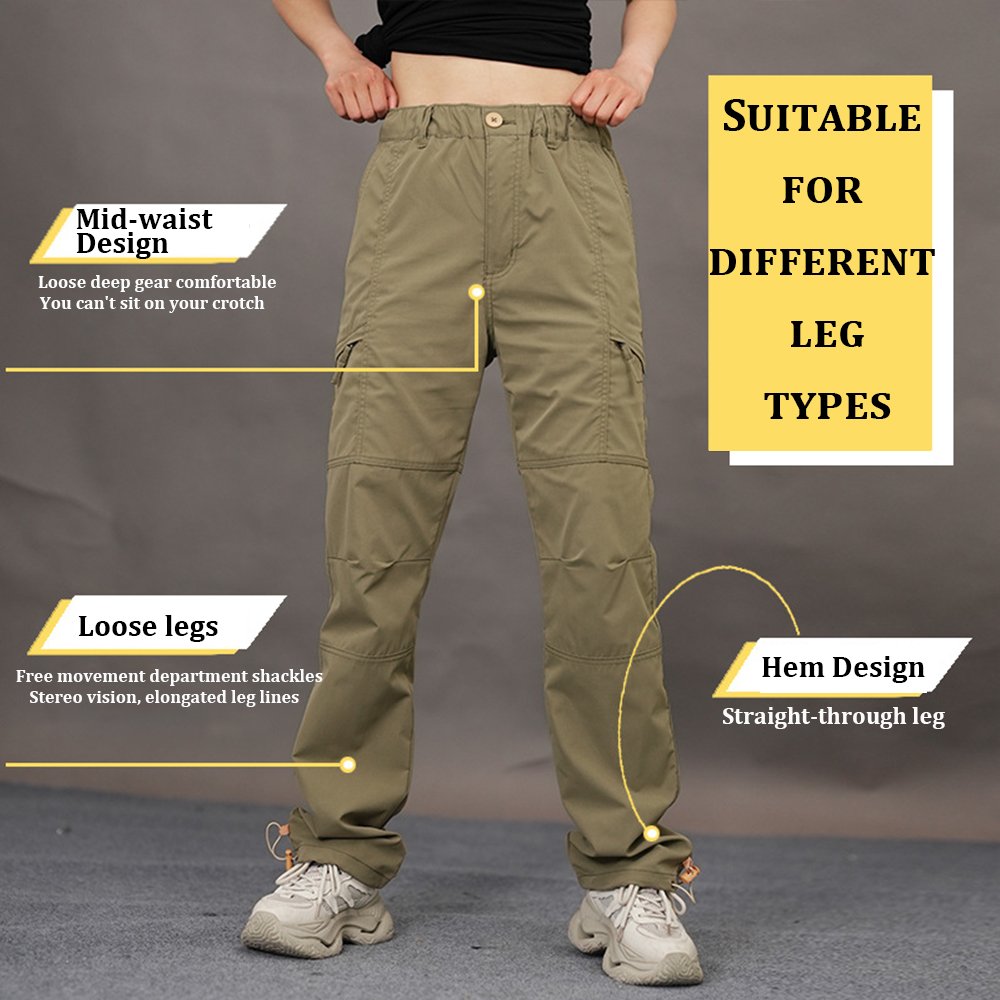 Wholesale Customized Men's High Waist Casual Jogging Pants Quick-Drying Elastic Hiking Leggings Baggy Tactical Summer Workwear