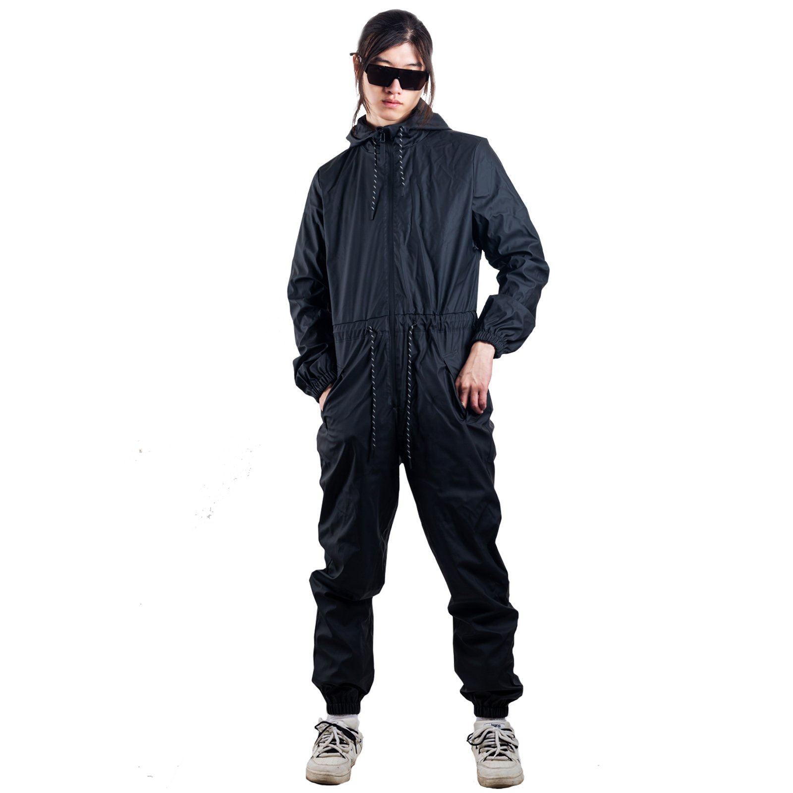 All-in-one waterproof PU cycling raincoat camping hiking windproof warm breathable new elegant unisex OEM