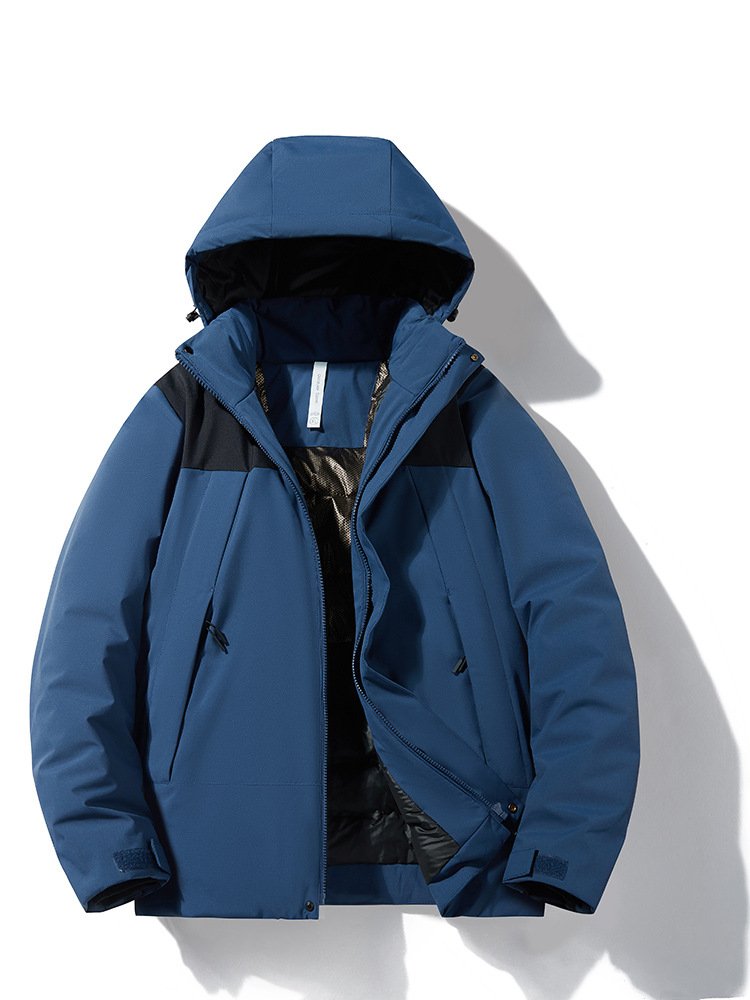 2024 new punching jacket with cotton warm outdoor warm windproof mountaineering clothing