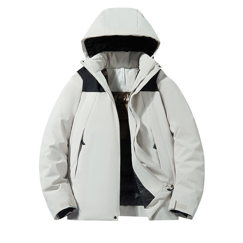 2024 new punching jacket with cotton warm outdoor warm windproof mountaineering clothing