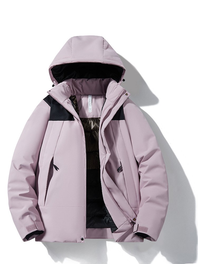2024 new punching jacket with cotton warm outdoor warm windproof mountaineering clothing