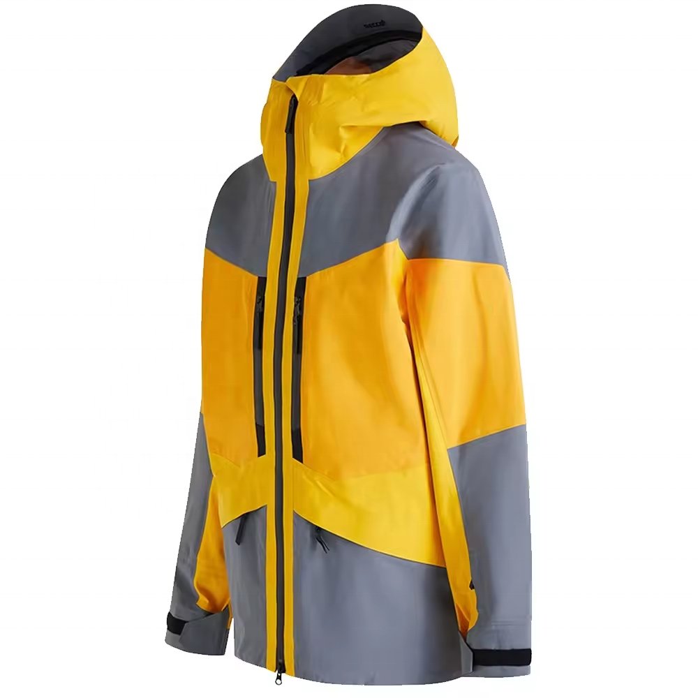 Custom men's soft hiking jacket man waterproof lightweight hooded coat outdoor breathable camping jacket windproof windbreaker