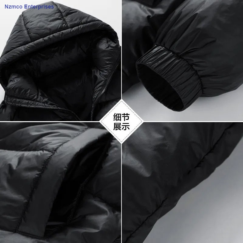 2024 Winter Hooded Men's 90% White Duck Down coat fashion warm Down Jackets casual winter Men thicken winter Jacket NZMCO