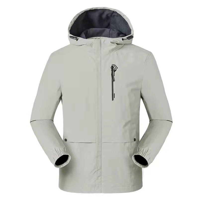 Customized Wholesale Winter Jackets Men Women Outdoor Hooded Zipper Breathable Windproof Rainproof Hiking Plus Size Available