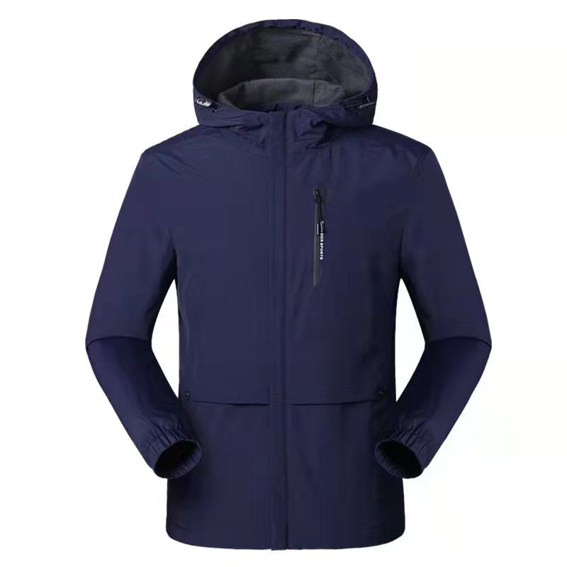 Customized Wholesale Winter Jackets Men Women Outdoor Hooded Zipper Breathable Windproof Rainproof Hiking Plus Size Available