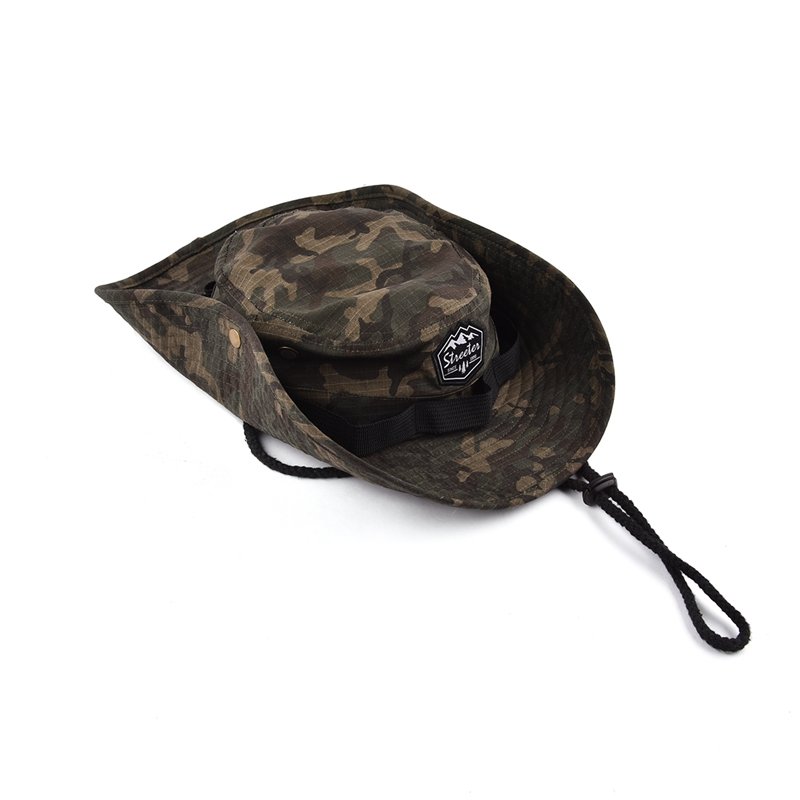 Men Women wide brim camouflage camo bucket hat custom boonie hat3d puff embroidery hat