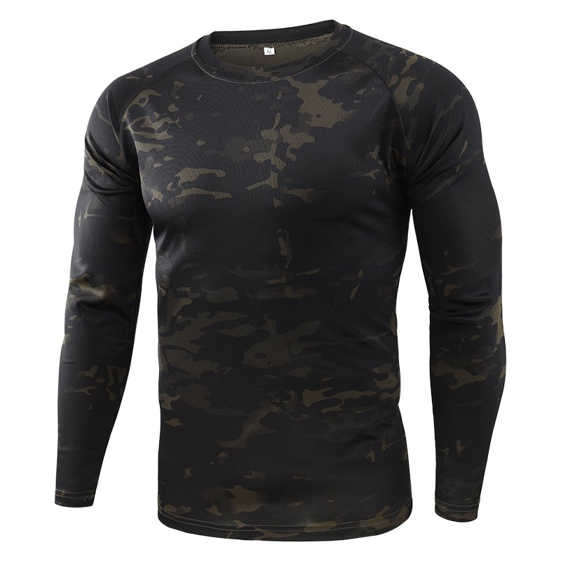 ESDY Long Sleeve Camo T-Shirt Outdoor Hiking Men's Hunting Camping Shirt