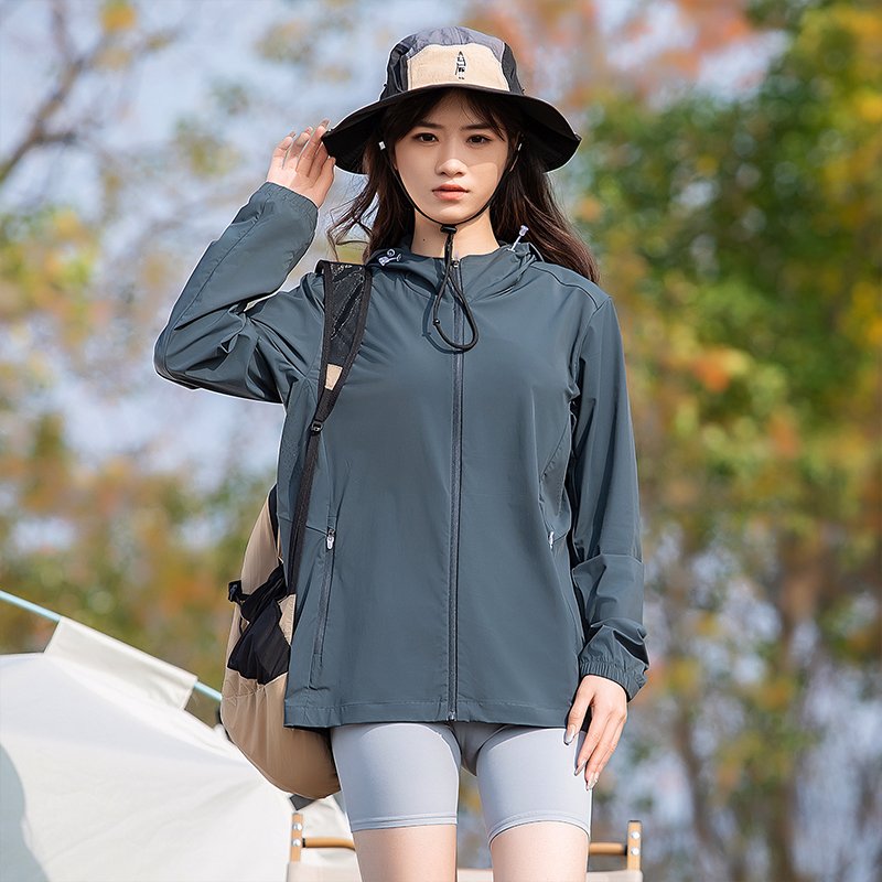 Outdoor Summer Sports Jacket Sunscreen UPF50+ Anti UV Coat Unisex Casual Windbreak Sun Protection Hooded Long SleeveJacket