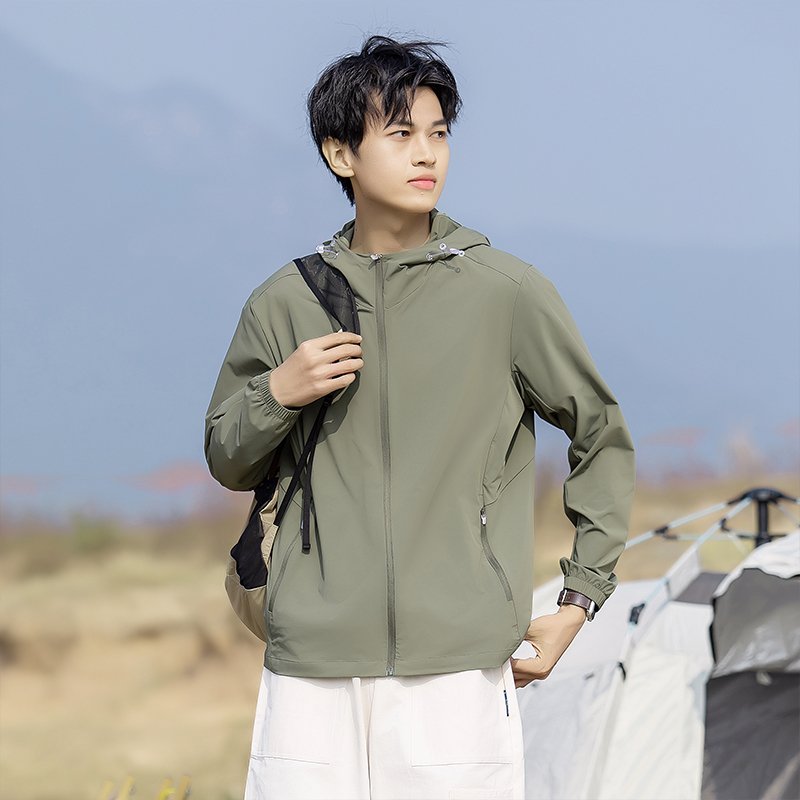Outdoor Summer Sports Jacket Sunscreen UPF50+ Anti UV Coat Unisex Casual Windbreak Sun Protection Hooded Long SleeveJacket