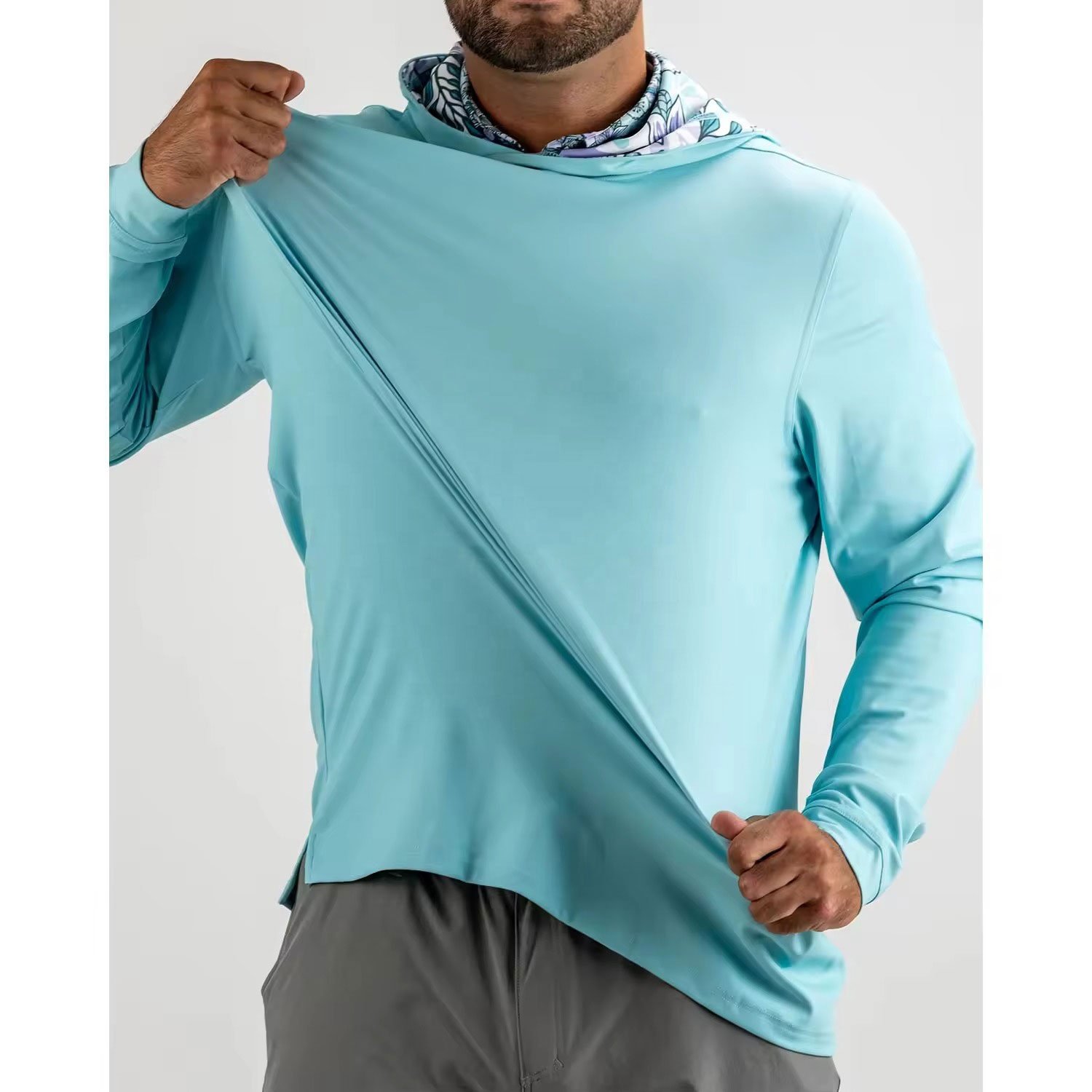 Yijin custom UV Protection Performance Shirts Long Sleeve sports gym Hiking Fishing Outdoor Shirt&Tops Lightweight Hoodie