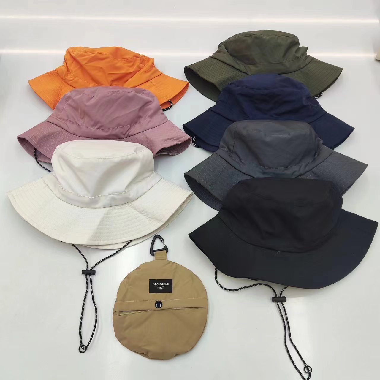 Custom Logo Blank Outdoor Waterproof Hiking Fishing Cap Unisex Lightweight Quick Dry Packable UV Protection Summer Bucket Hat